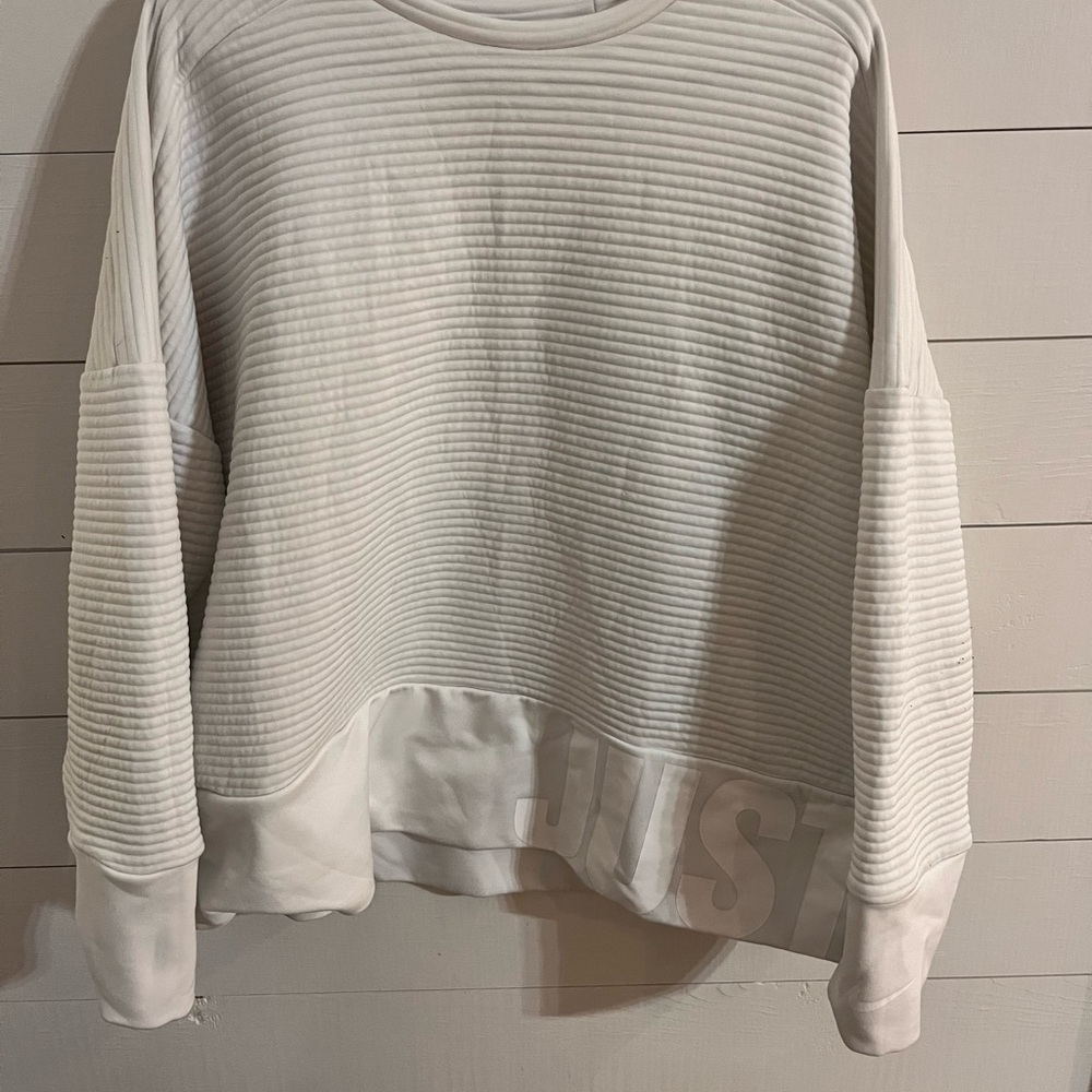 Nike Dri-FIT White Ribbed Top